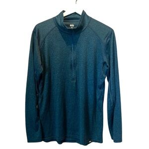 REI Men’s Half Zip Heathered Green Tech Shirt Size Medium